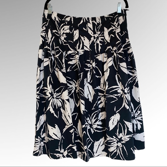 Lafayette 148 flare floral midi skirt Sz 12 - Picture 2 of 6